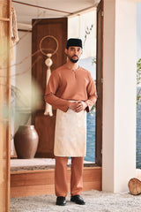 Baju Melayu Teluk Belanga Modern Smart Fit - Coconut Shell