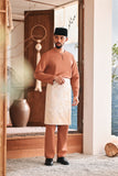 Baju Melayu Teluk Belanga Modern Smart Fit - Coconut Shell