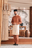 Baju Melayu Teluk Belanga Modern Smart Fit - Coconut Shell