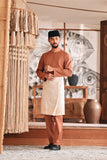 Baju Melayu Teluk Belanga Modern Smart Fit - Coconut Shell