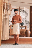 Baju Melayu Teluk Belanga Modern Smart Fit - Coconut Shell