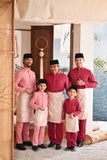 Baju Melayu Kids Luxury Bespoke Fit - Peony Pink