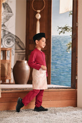 Baju Melayu Kids Luxury Bespoke Fit - Magenta