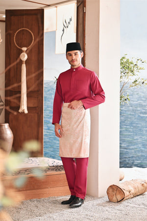 Baju Melayu Luxury Bespoke Fit - Magenta