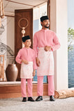 Baju Melayu Kids Luxury Bespoke Fit - Peony Pink