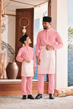 Baju Melayu Kids Luxury Bespoke Fit - Peony Pink