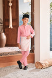 Baju Melayu Kids Luxury Bespoke Fit - Peony Pink