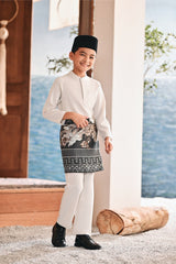 Baju Melayu Kids Luxury Bespoke Fit - Moonbeam