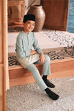 Baju Melayu Kids Luxury Bespoke Fit - Haze Mint