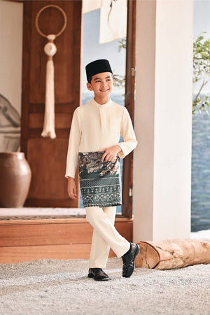 Baju Melayu Kids Luxury Bespoke Fit - Baby Yellow