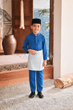 Baju Melayu Kids Luxury Bespoke Fit - Deep Water Blue