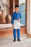 Baju Melayu Kids Luxury Bespoke Fit - Deep Water Blue