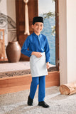 Baju Melayu Kids Luxury Bespoke Fit - Deep Water Blue