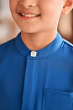 Baju Melayu Kids Luxury Bespoke Fit - Deep Water Blue