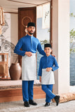 Baju Melayu Kids Luxury Bespoke Fit - Deep Water Blue