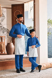 Baju Melayu Kids Luxury Bespoke Fit - Deep Water Blue