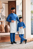 Baju Melayu Luxury Bespoke Fit - Deep Water Blue