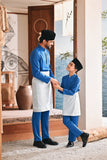 Baju Melayu Kids Luxury Bespoke Fit - Deep Water Blue