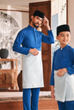 Baju Melayu Kids Luxury Bespoke Fit - Deep Water Blue