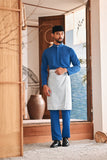 Baju Melayu Luxury Bespoke Fit - Deep Water Blue