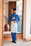 Baju Melayu Luxury Bespoke Fit - Deep Water Blue