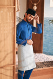 Baju Melayu Luxury Bespoke Fit - Deep Water Blue