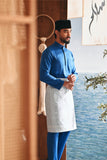 Baju Melayu Luxury Bespoke Fit - Deep Water Blue