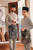 Baju Melayu Luxury Bespoke Fit - Elephant Grey