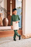 Baju Melayu Kids Luxury Bespoke Fit - Bayou Green