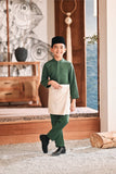 Baju Melayu Kids Luxury Bespoke Fit - Bayou Green