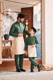 Baju Melayu Kids Luxury Bespoke Fit - Bayou Green