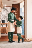 Baju Melayu Kids Luxury Bespoke Fit - Bayou Green