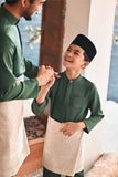 Baju Melayu Kids Luxury Bespoke Fit - Bayou Green