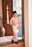 Baju Melayu Kids Luxury Bespoke Fit - Coral Cloud