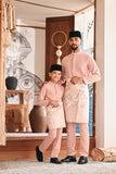 Baju Melayu Kids Luxury Bespoke Fit - Coral Cloud