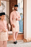 Baju Melayu Kids Luxury Bespoke Fit - Coral Cloud