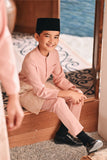 Baju Melayu Kids Luxury Bespoke Fit - Coral Cloud