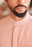 Baju Melayu Luxury Bespoke Fit - Coral Cloud