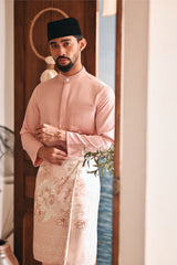 Baju Melayu Luxury Bespoke Fit - Coral Cloud