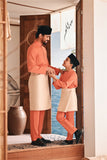 Baju Melayu Kids Luxury Bespoke Fit - Orange