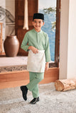 Baju Melayu Kids Luxury Bespoke Fit - Mint