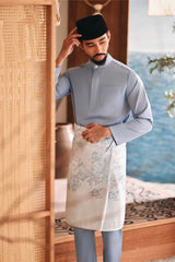 Baju Melayu Luxury Bespoke Fit - Eventide Blue