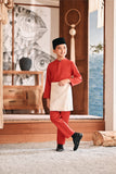 Baju Melayu Kids Luxury Bespoke Fit - Scarlet Red