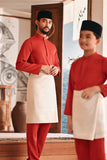 Baju Melayu Luxury Bespoke Fit - Scarlet Red