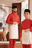 Baju Melayu Kids Luxury Bespoke Fit - Scarlet Red