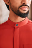 Baju Melayu Luxury Bespoke Fit - Scarlet Red