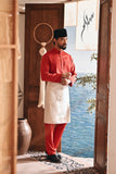 Baju Melayu Luxury Bespoke Fit - Scarlet Red