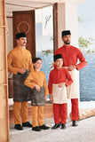 Baju Melayu Kids Luxury Bespoke Fit - Scarlet Red