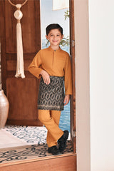 Baju Melayu Kids Luxury Bespoke Fit - Inca Gold