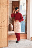 Baju Melayu Luxury Bespoke Fit - Burgundy Red